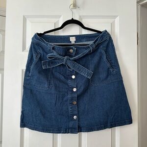 A new day button up denim skirt with tie size 16